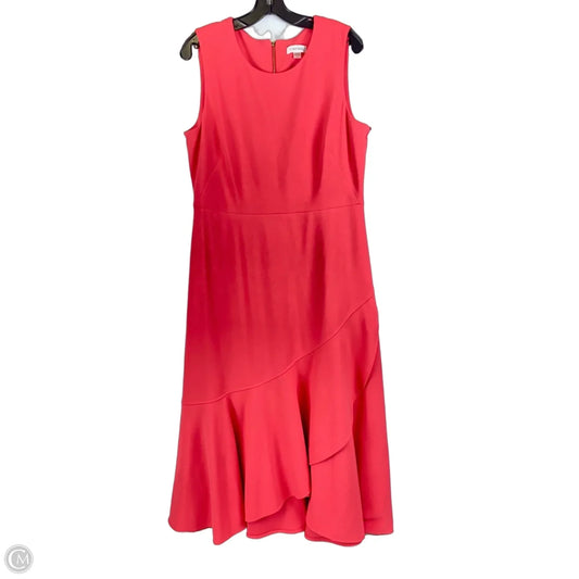 Dress Work By Calvin Klein In Pink, Size: 14