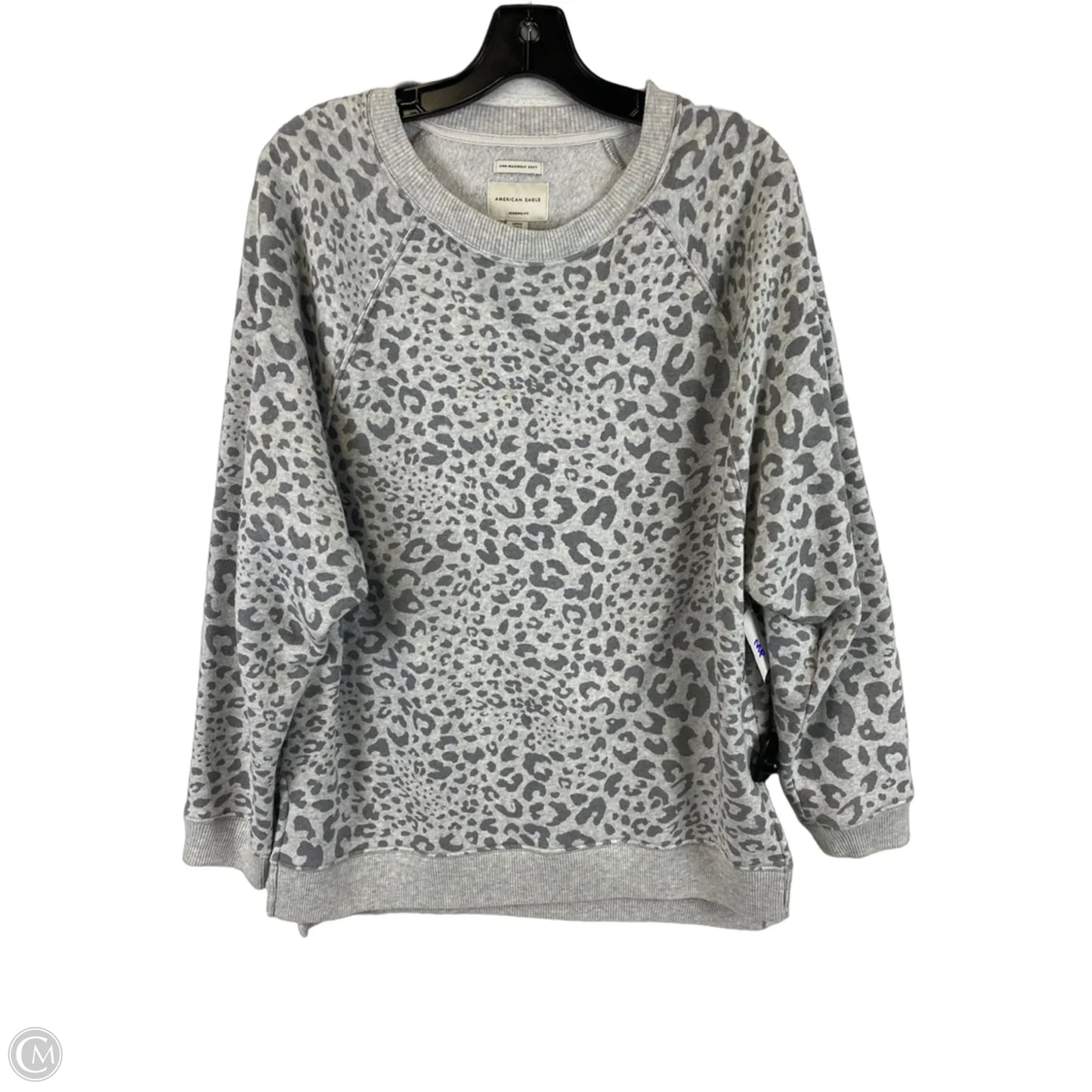 Sweatshirt Crewneck By American Eagle In Leopard Print, Size: S
