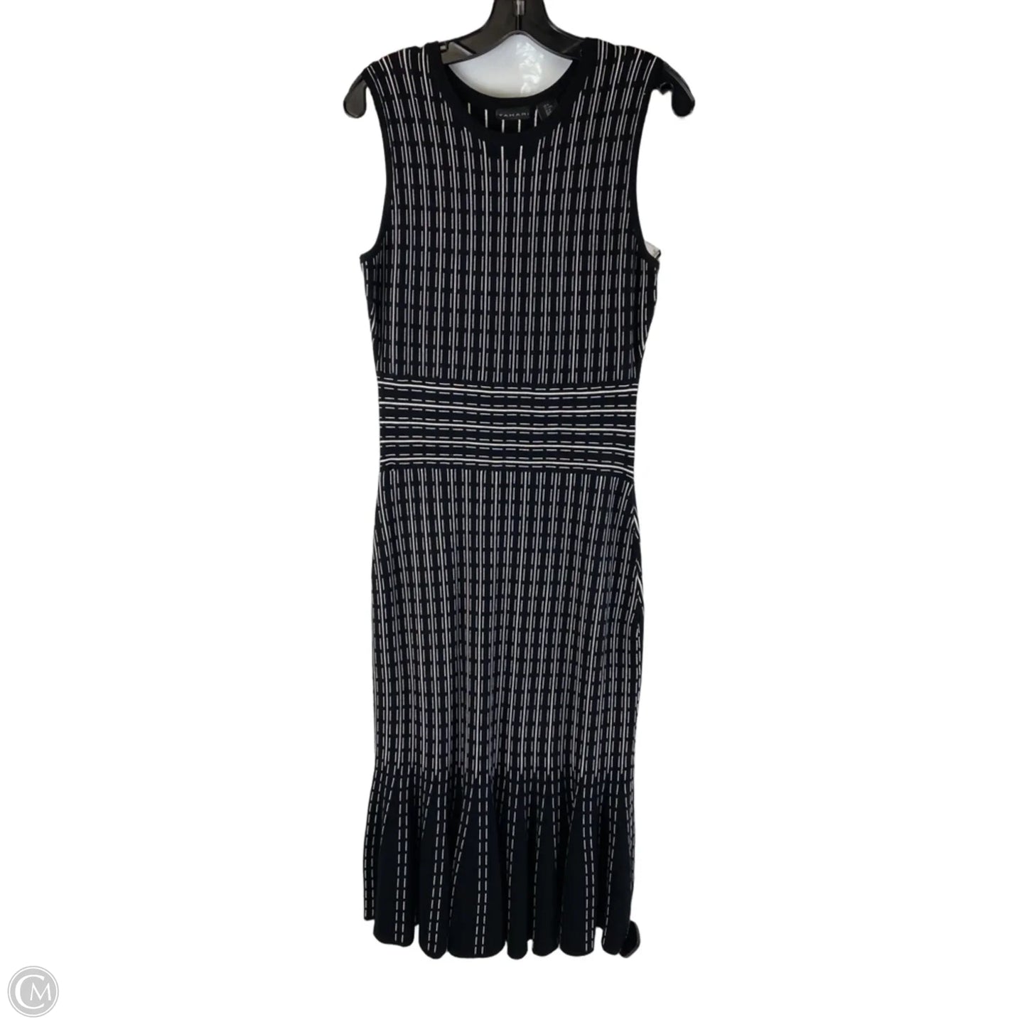 Dress Work By Tahari In Black & White, Size: M