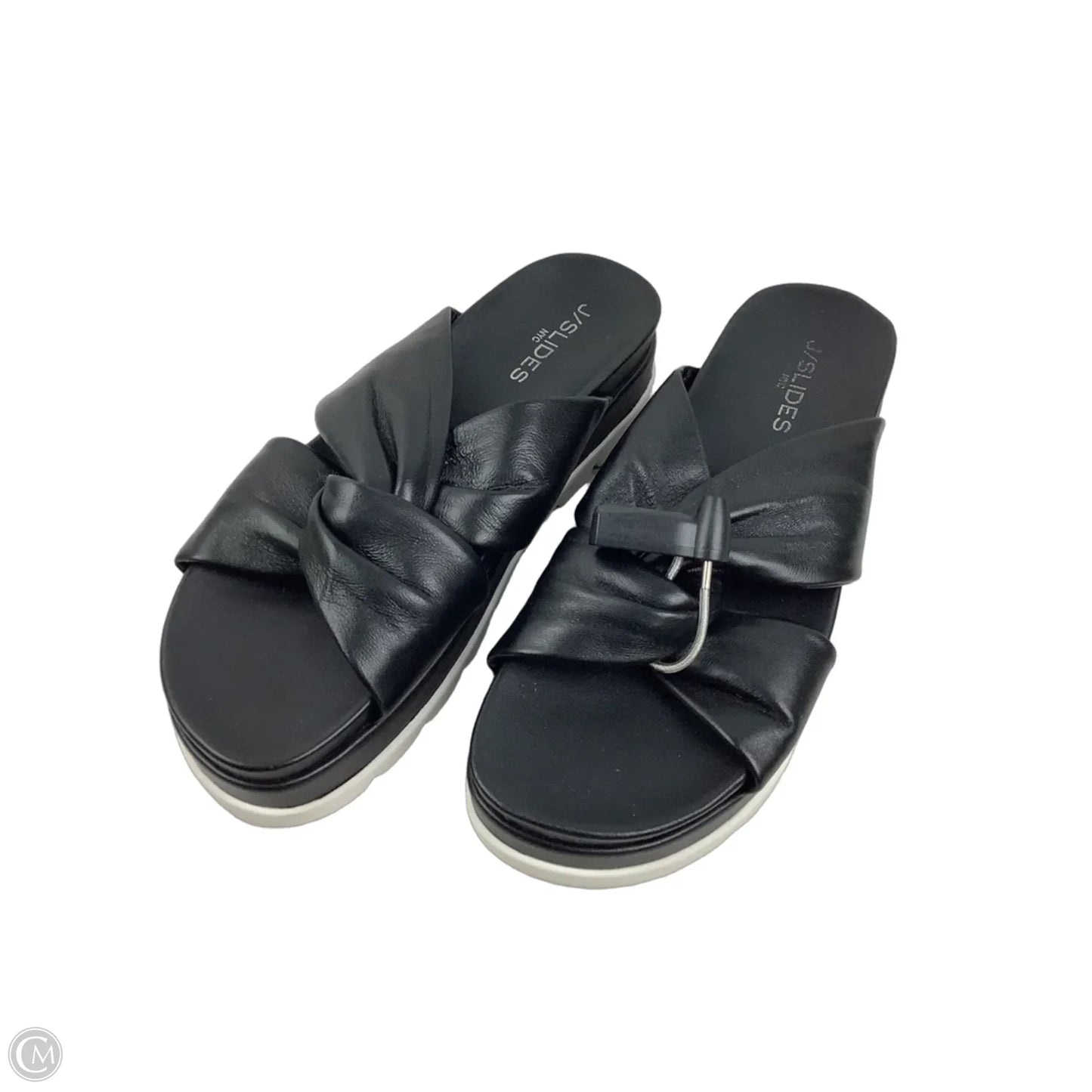 Sandals Heels Platform By J Slides In Black, Size: 9