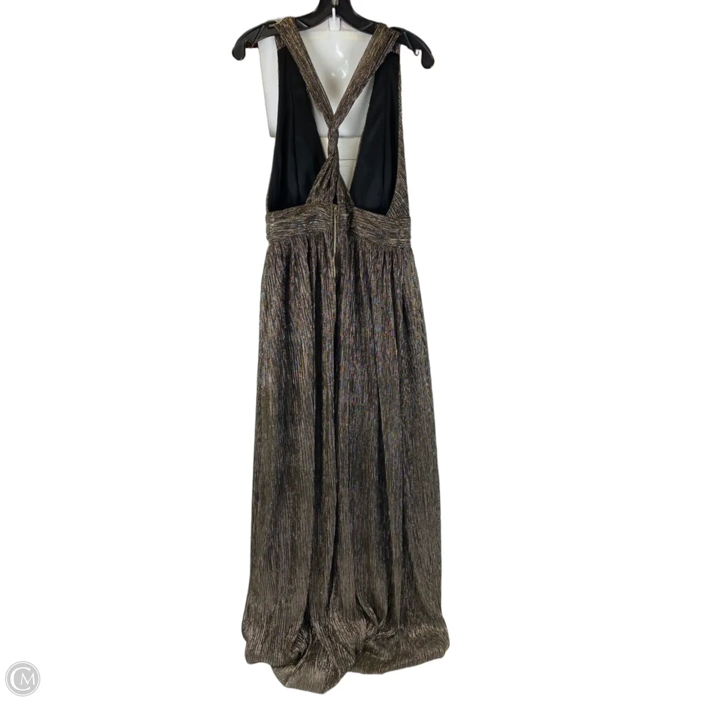 Dress Party Long By Lulus In Gold, Size: Xl