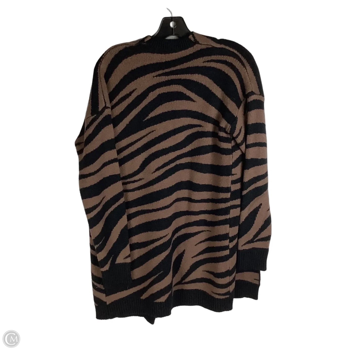 Sweater Cardigan By Mystree In Zebra Print, Size: S