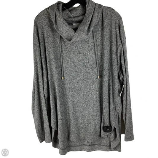 Top Long Sleeve By Ava & Viv In Grey, Size: 1x