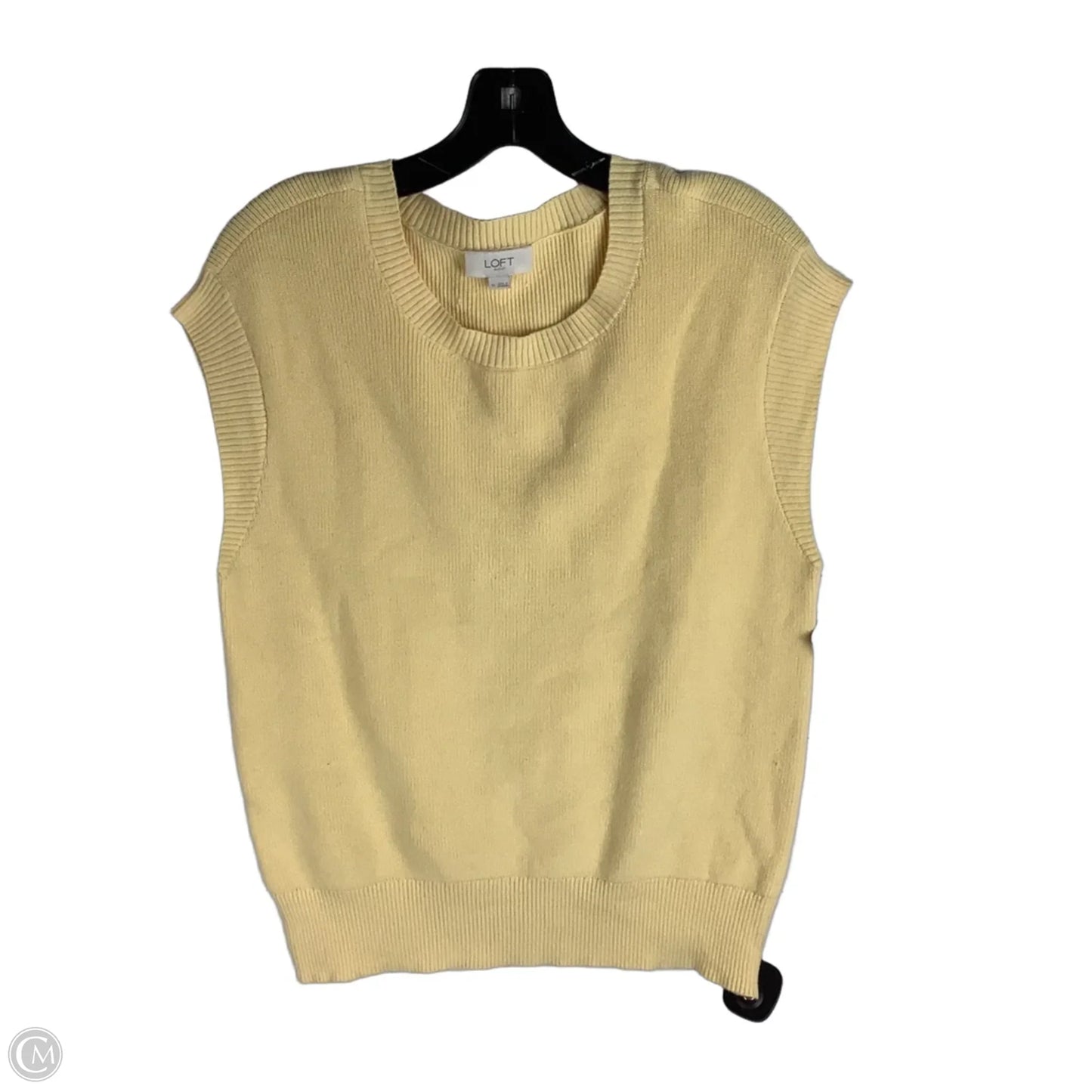 Sweater Short Sleeve By Loft In Yellow, Size: M