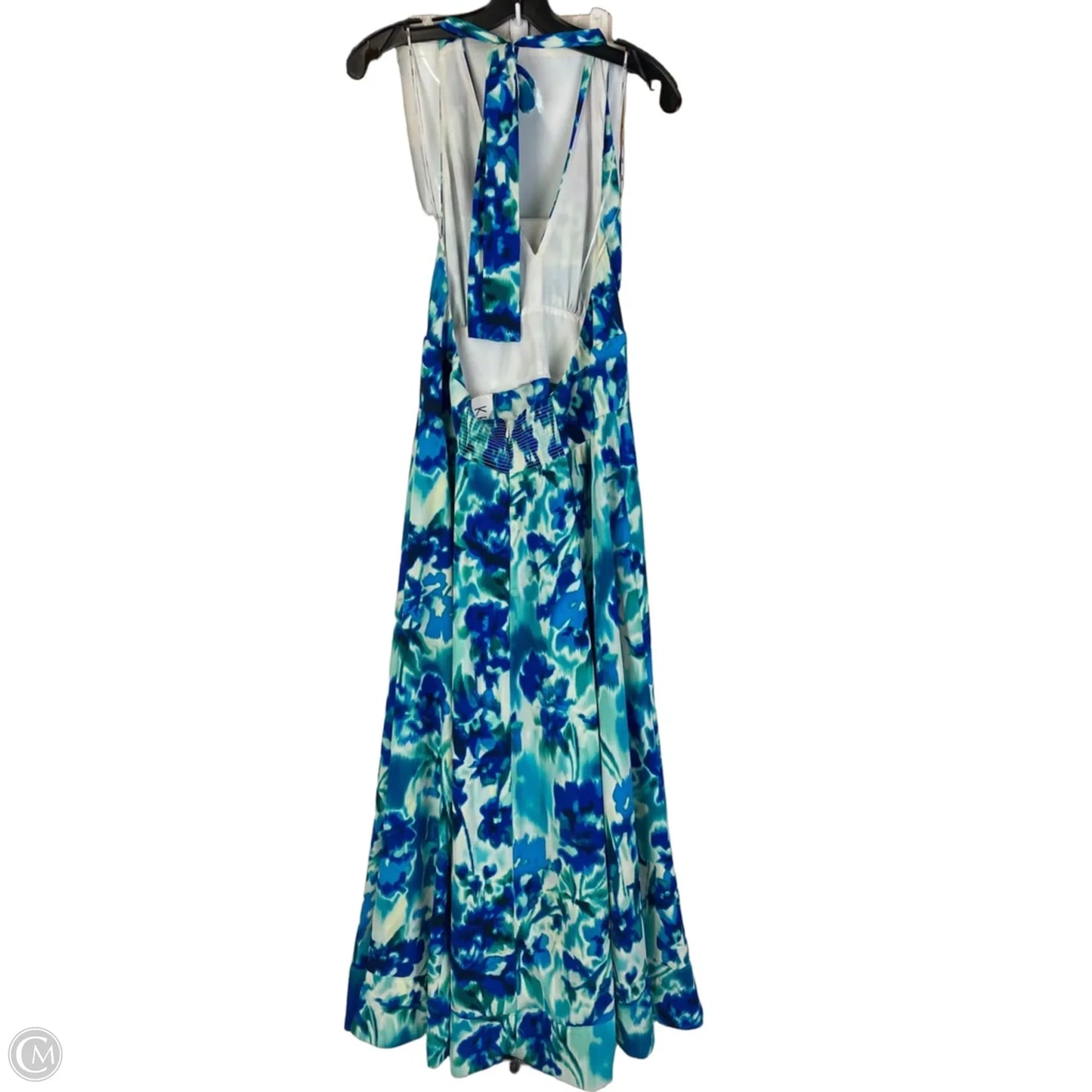 Dress Party Long By Dkny In Blue & White, Size: 10