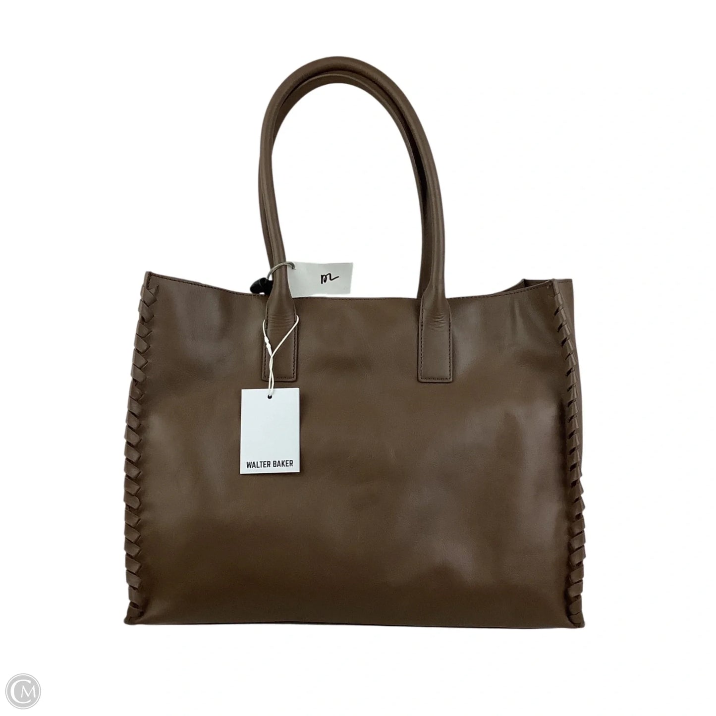 Handbag Leather By Walter Baker, Size: Large