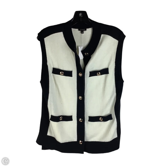 Vest Sweater By Talbots In Black & White, Size: S