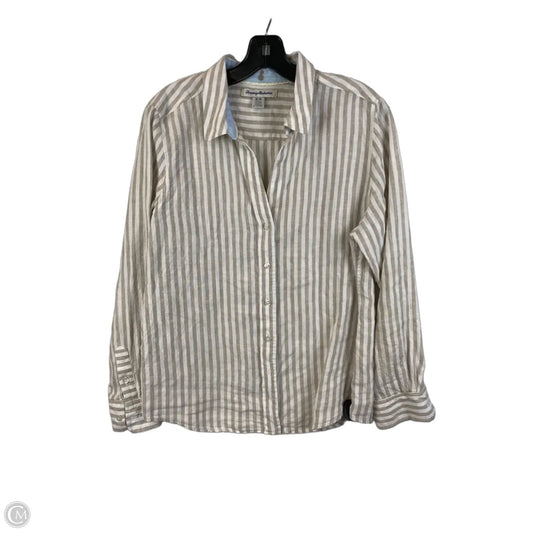 Top Long Sleeve By Tommy Bahama In Striped Pattern, Size: M