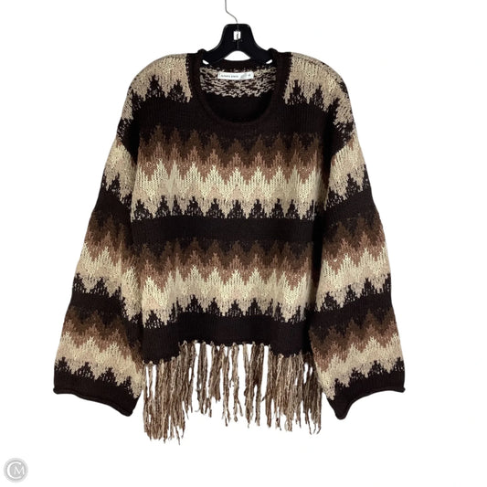 Sweater By Altard State In Brown & Cream, Size: Xl