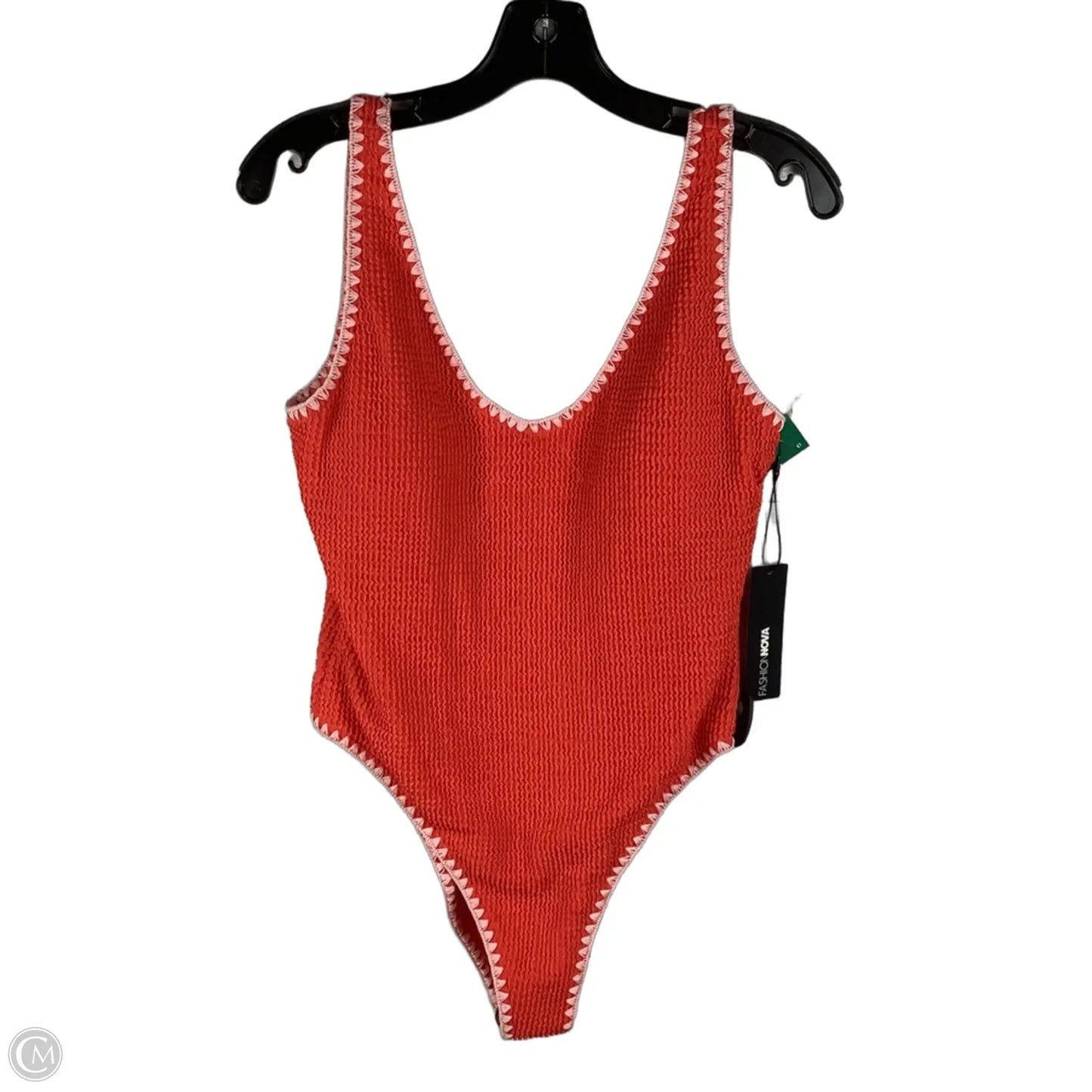 Swimsuit By Fashion Nova In Orange & Pink, Size: Xl