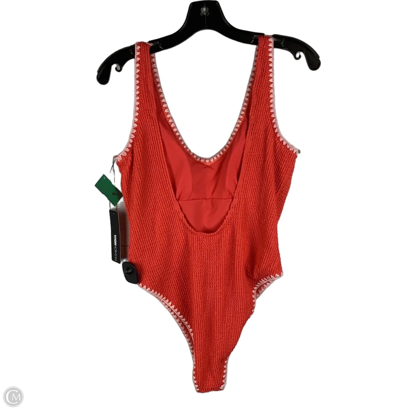 Swimsuit By Fashion Nova In Orange & Pink, Size: Xl