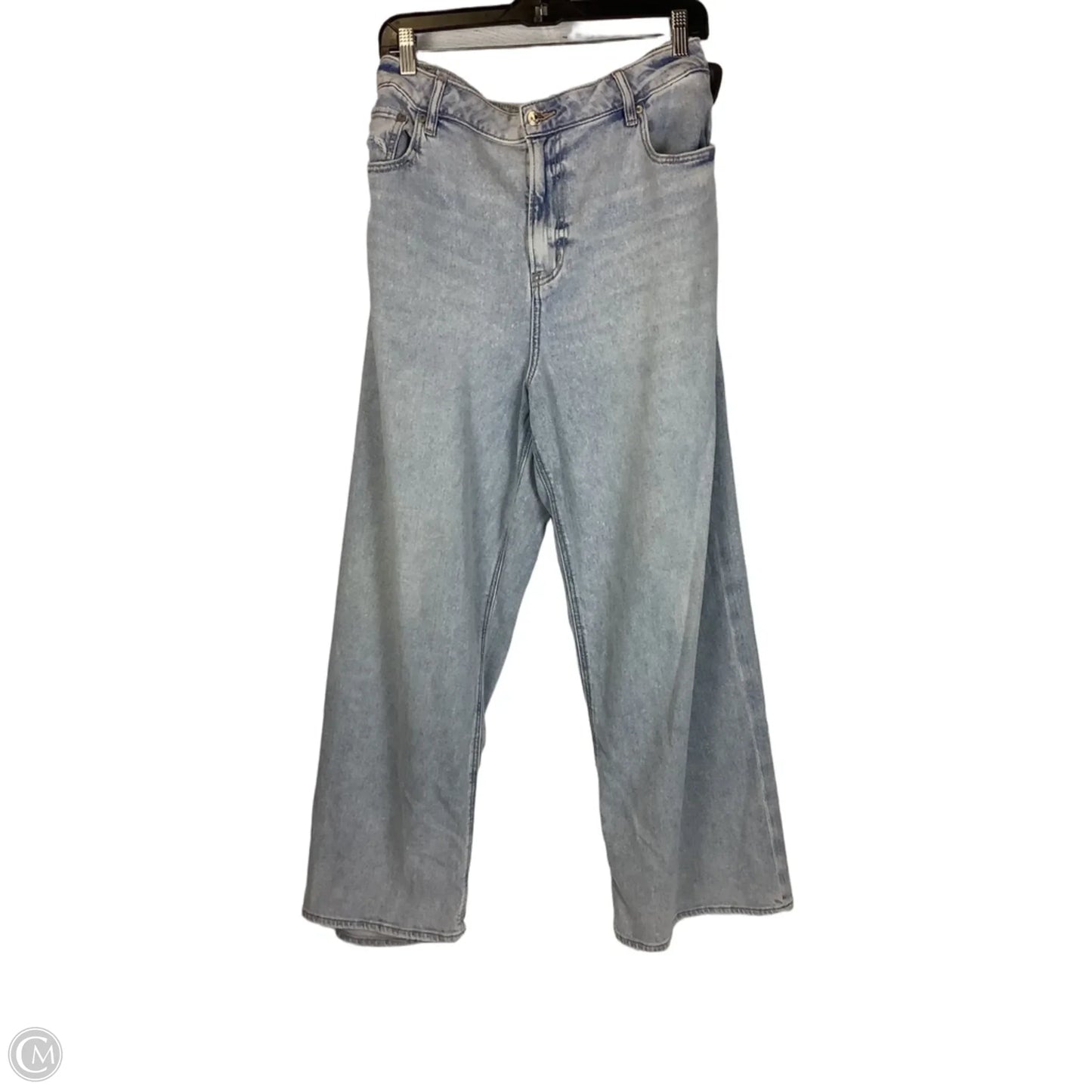 Jeans Wide Leg By American Eagle In Blue Denim, Size: 16