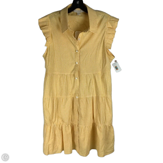 Dress Casual Short By Monteau In Yellow, Size: Xl