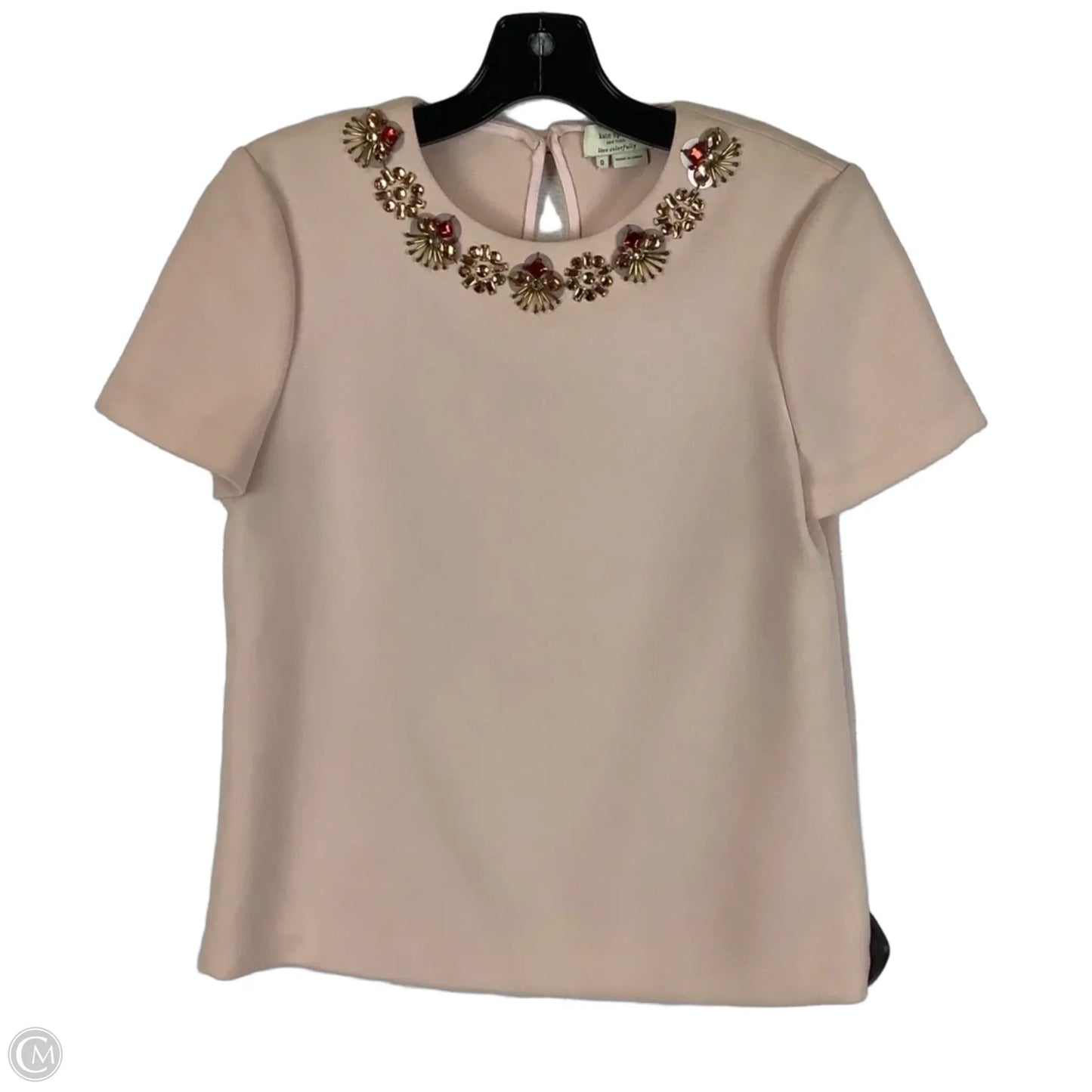 Top Short Sleeve Designer By Kate Spade In Pink, Size: 0