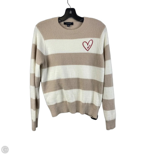 Sweater By Calligraphie In Cream & Tan, Size: M