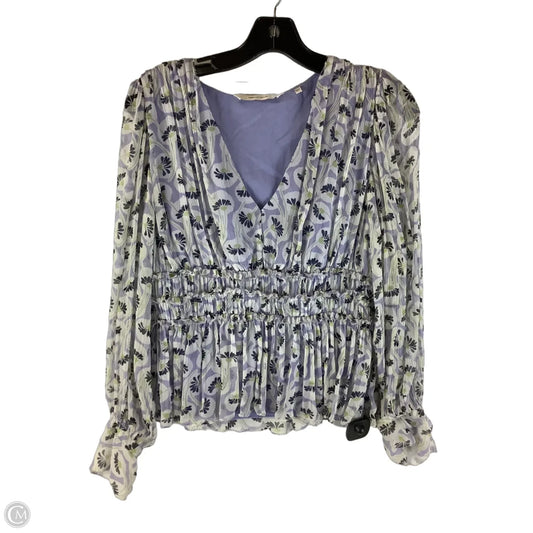 Top Long Sleeve By Rebecca Taylor In Purple, Size: 6