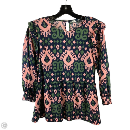 Top 3/4 Sleeve By Michelle Mcdowell In Multi-colored, Size: Xl