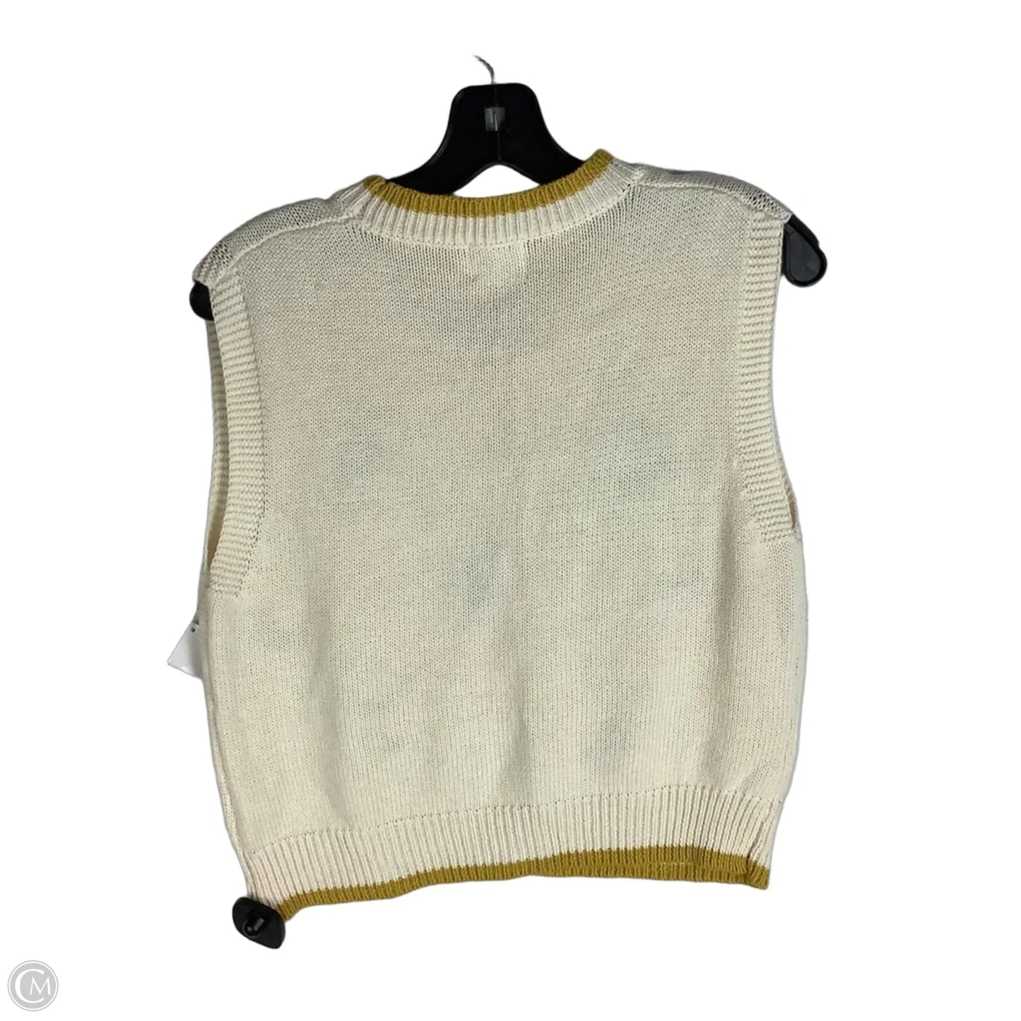 Top Short Sleeve By Luna Ivy In Cream, Size: M