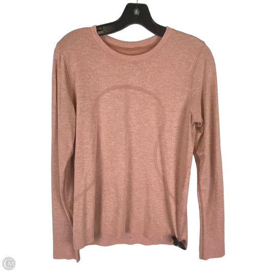 Athletic Top Long Sleeve Crewneck By Lululemon In Peach