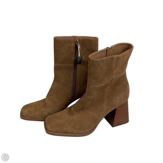Boots Ankle Heels By Crown Vintage In Brown, Size: 9