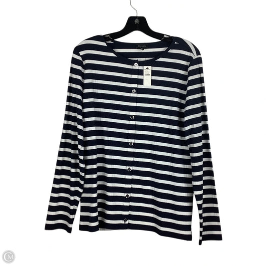 Top Long Sleeve By Talbots In Striped Pattern, Size: L