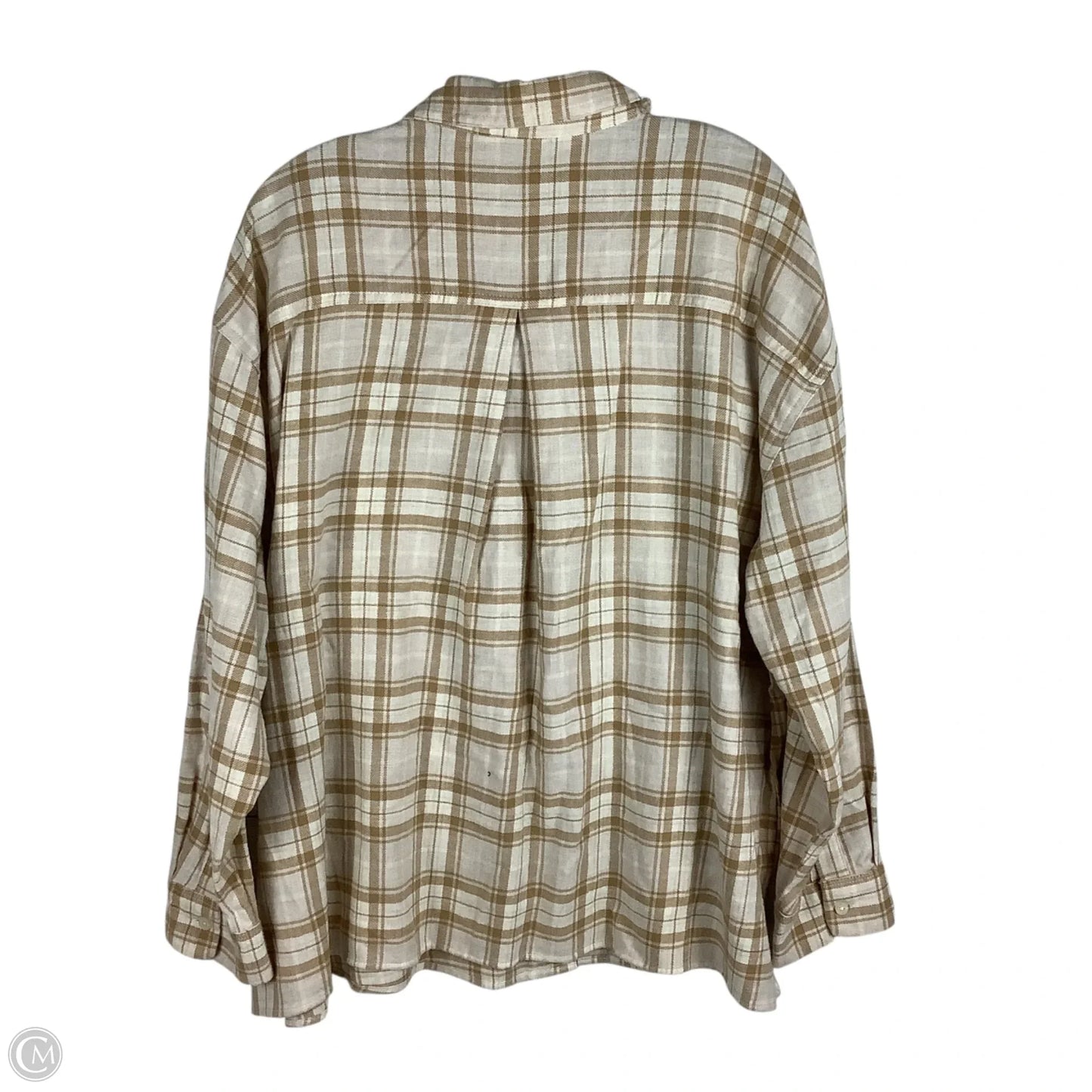 Top Long Sleeve By Old Navy In Plaid Pattern, Size: 2x