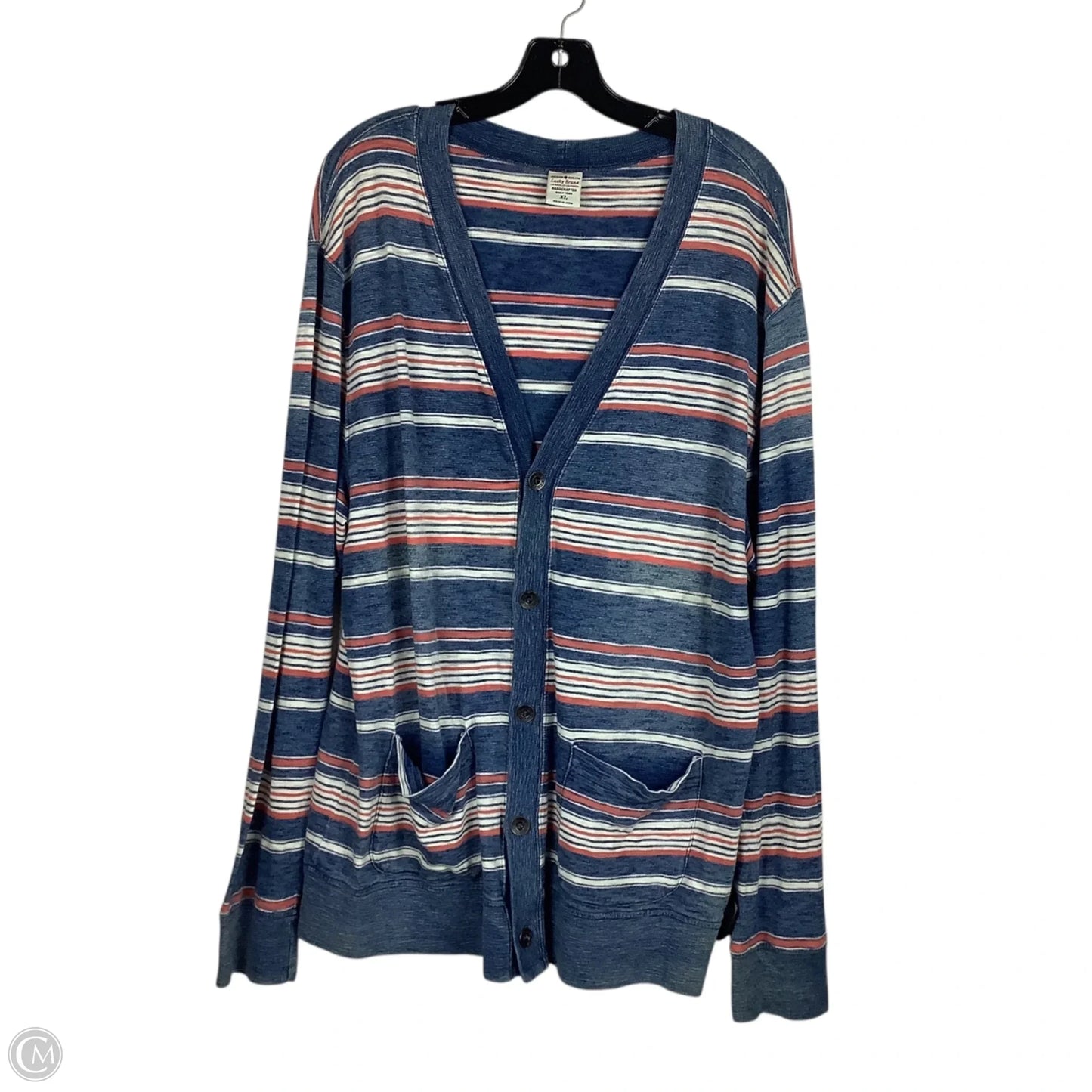 Cardigan By Lucky Brand In Striped Pattern, Size: Xl