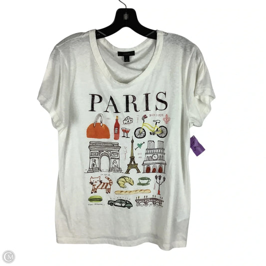 Top Short Sleeve Basic By J. Crew In Cream, Size: Xl