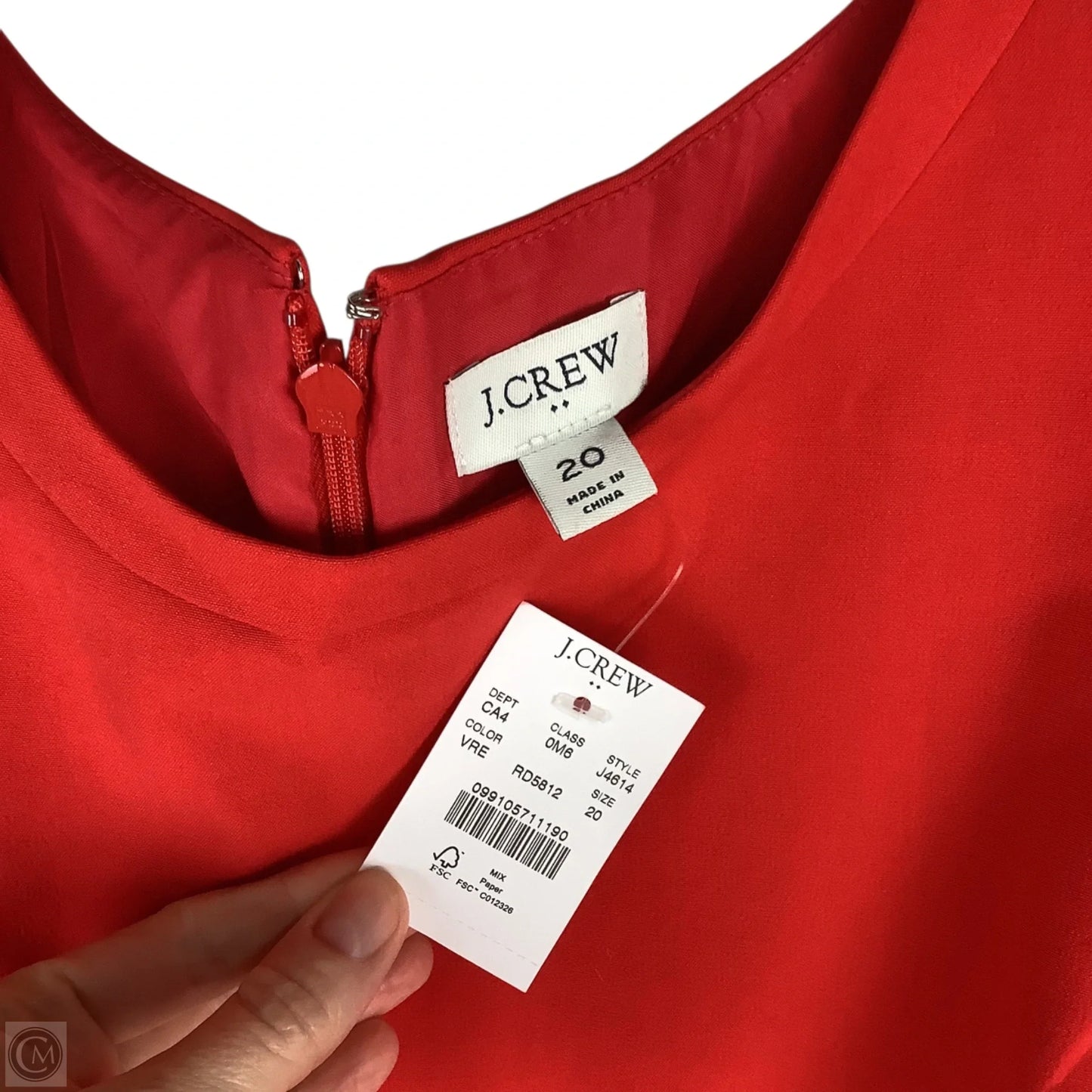 Dress Work By J. Crew In Red, Size: 20