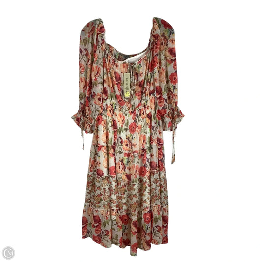Dress Casual Midi By Clothes Mentor In Floral Print, Size: L