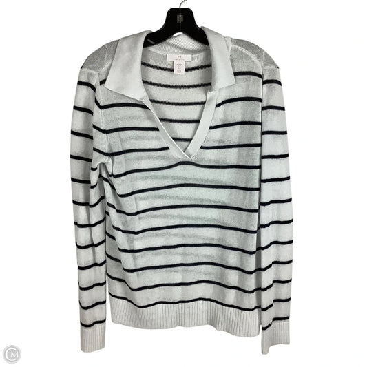 Sweater Designer By Halston In Striped Pattern, Size: M