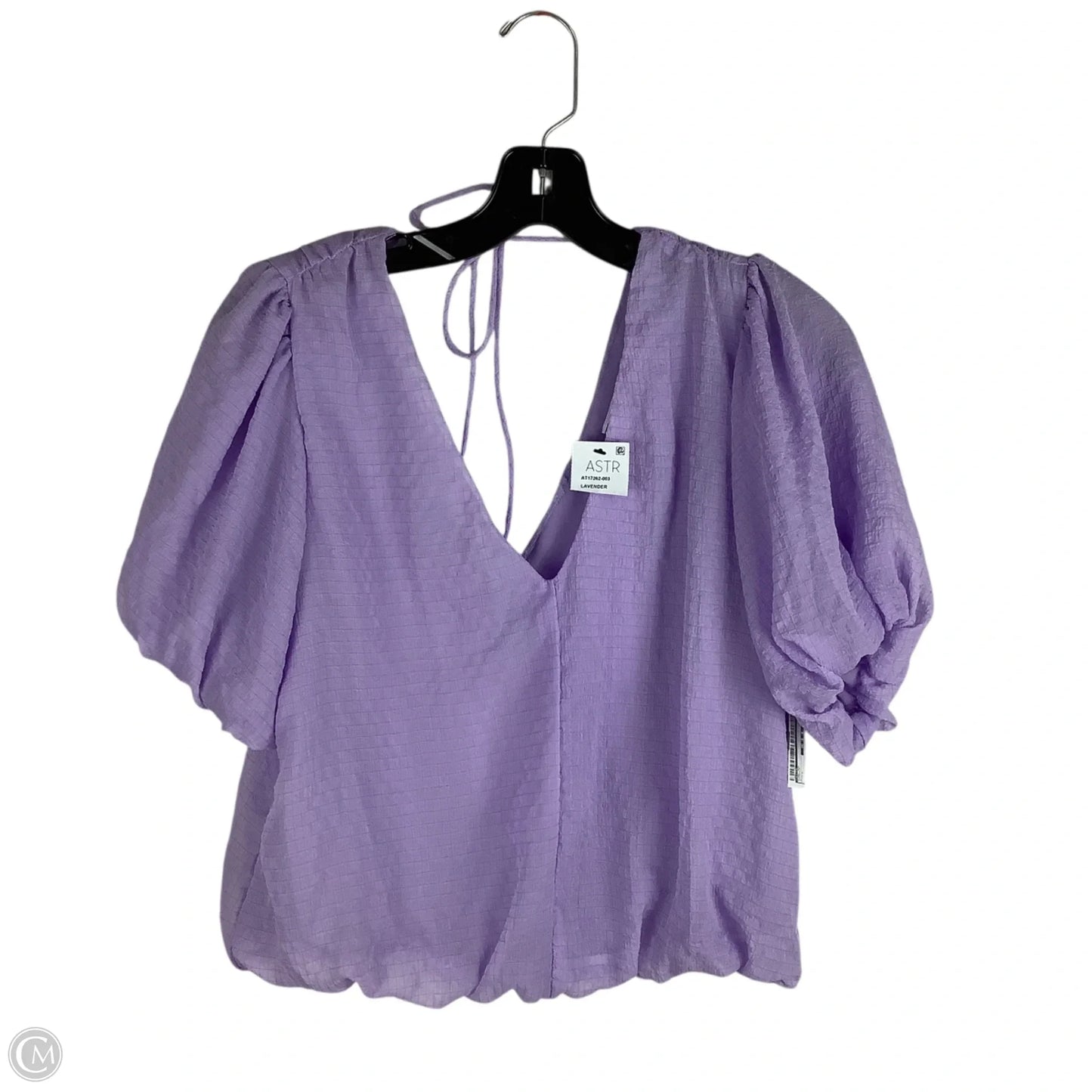 Top Short Sleeve By Astr In Purple, Size: L