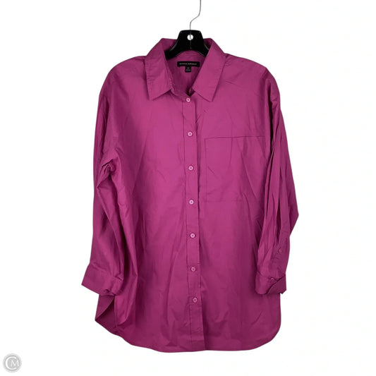 Top Long Sleeve By Banana Republic In Purple, Size: M