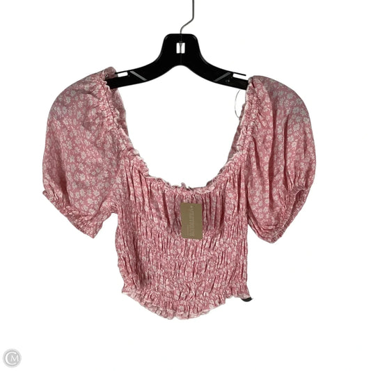 Top Short Sleeve By Vestique In Pink, Size: M