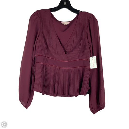 Top Long Sleeve By Lucky Brand In Maroon, Size: S