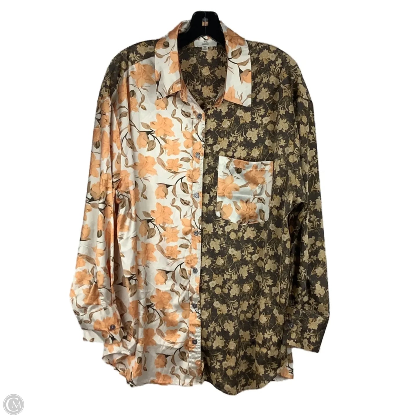 Top Long Sleeve By Entro In Floral Print, Size: M