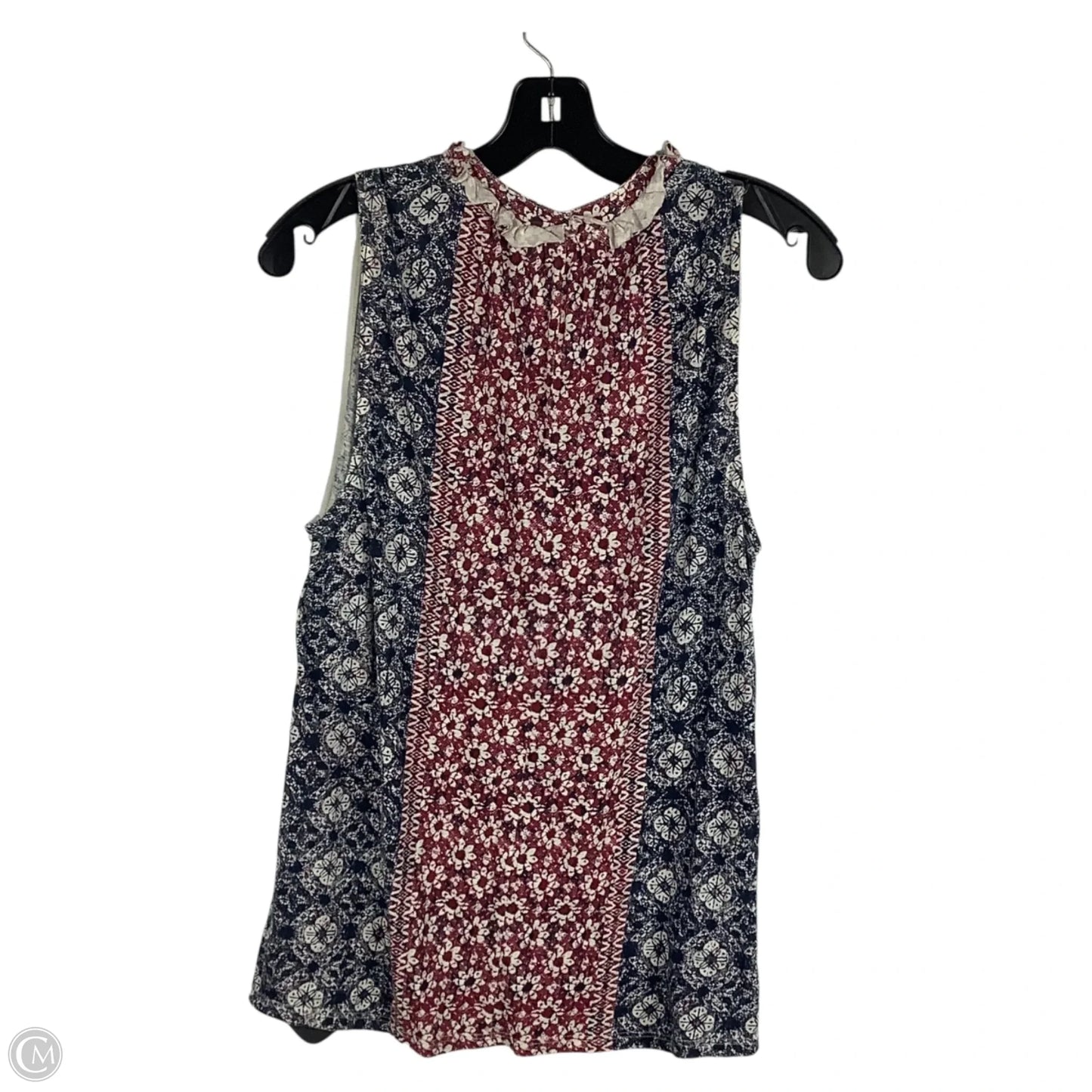 Top Sleeveless By Lucky Brand In Blue & Red, Size: M