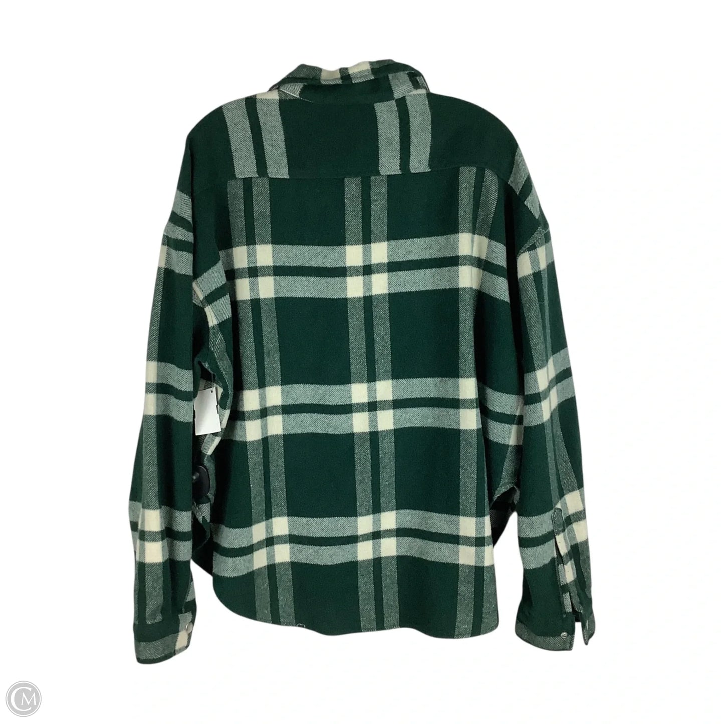 Jacket Shirt By Zara In Green, Size: S