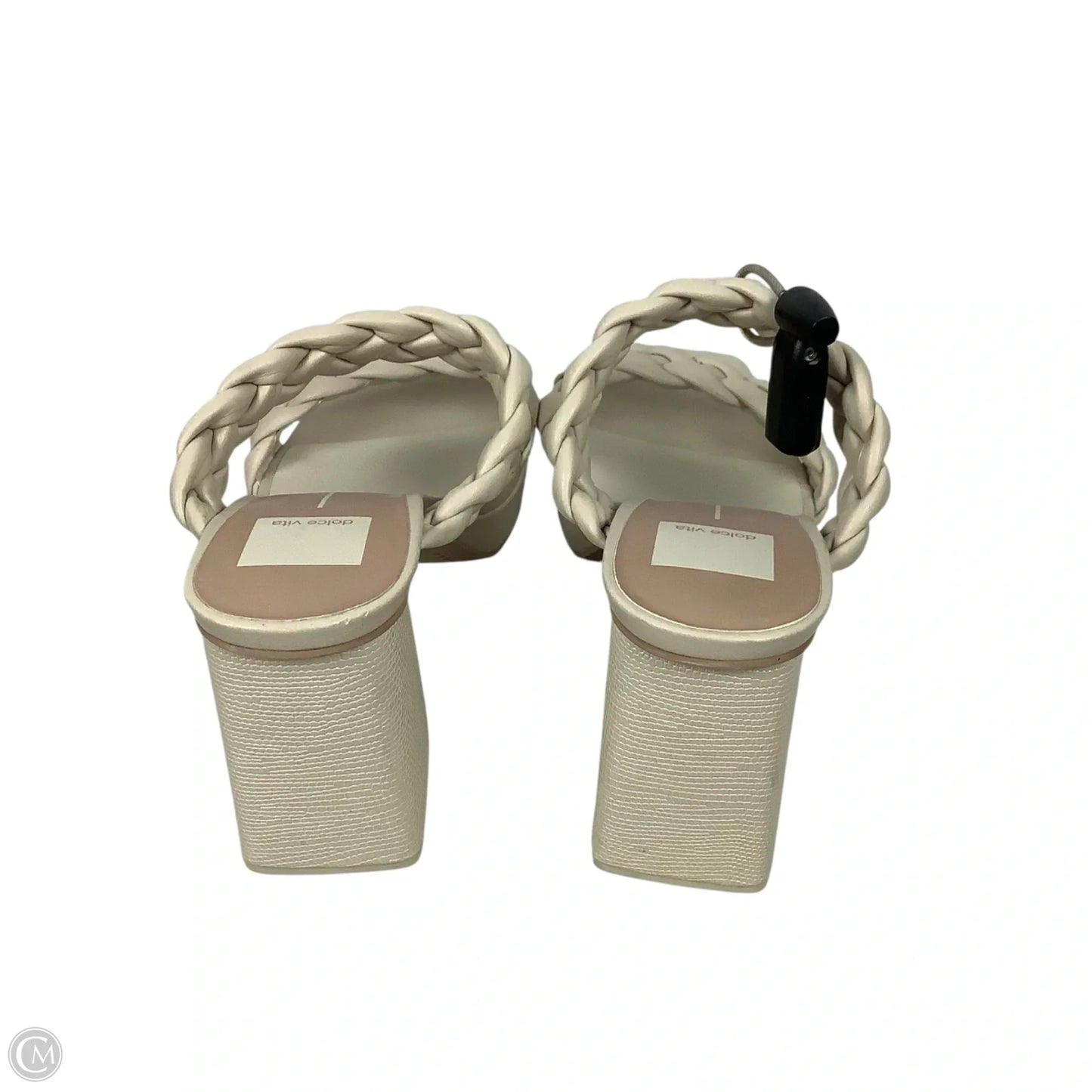 Sandals Heels Block By Dolce Vita In Cream, Size: 7.5