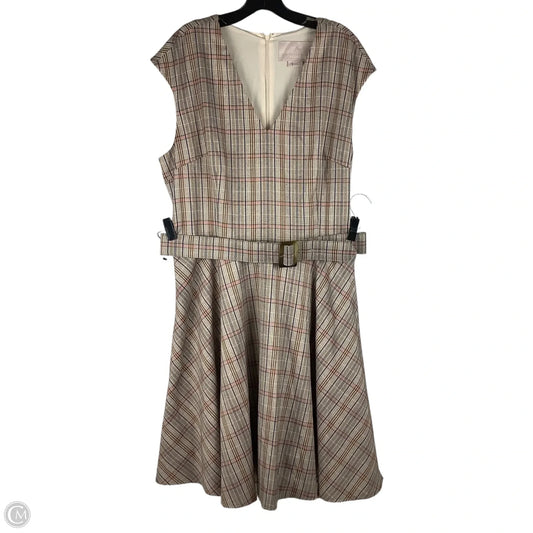 Dress Party Midi By Cmb In Plaid Pattern, Size: 18