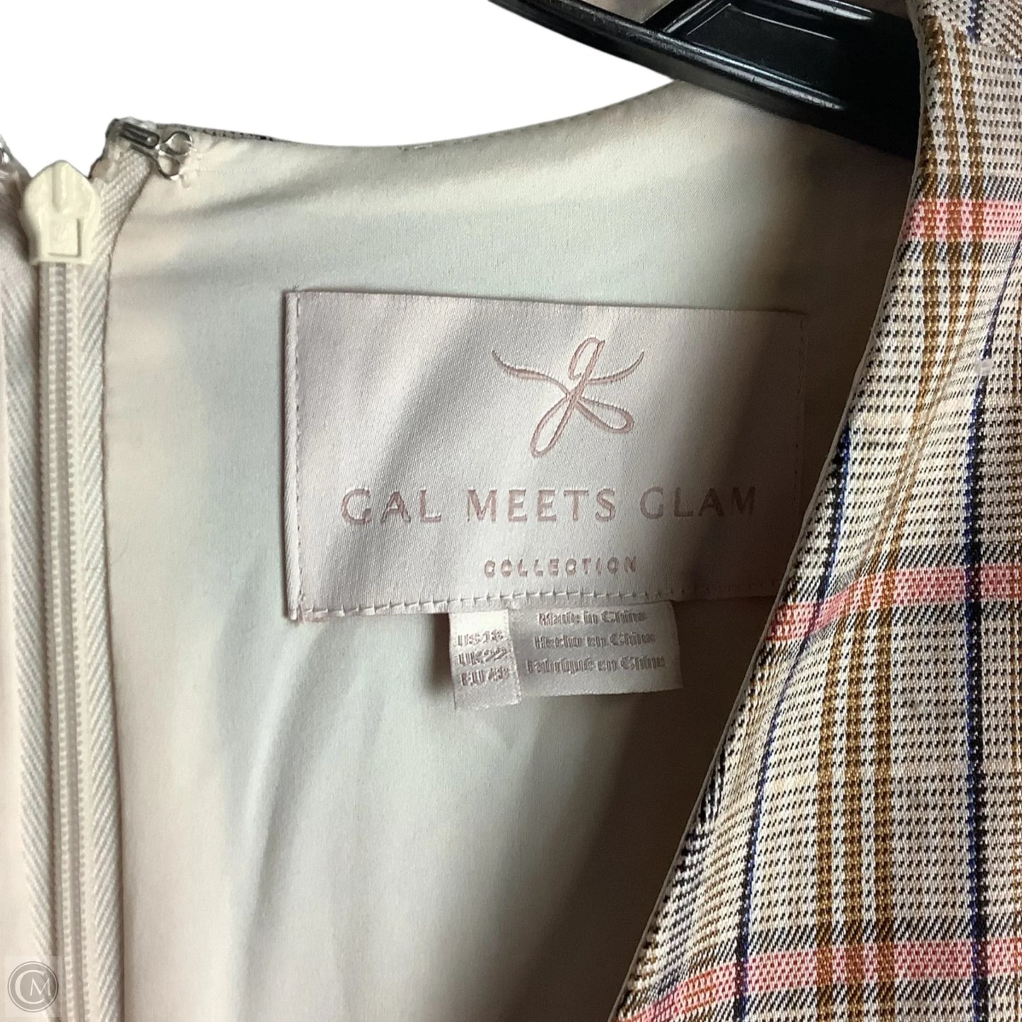 Dress Party Midi By Cmb In Plaid Pattern, Size: 18