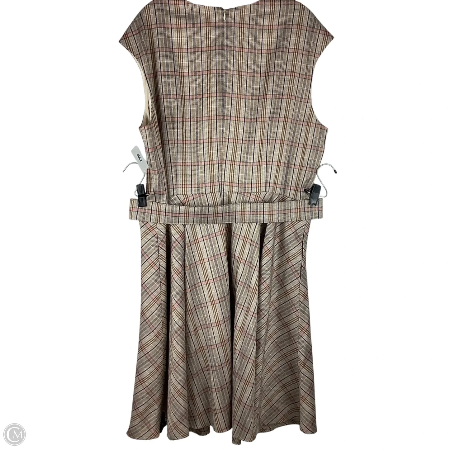 Dress Party Midi By Cmb In Plaid Pattern, Size: 18
