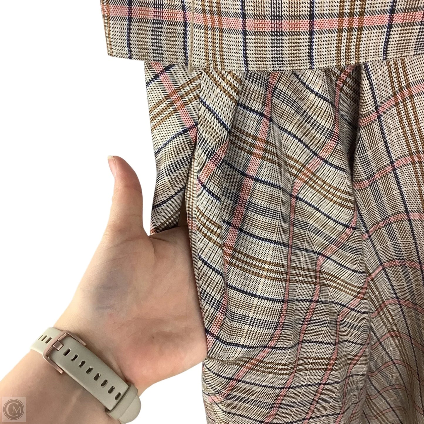 Dress Party Midi By Cmb In Plaid Pattern, Size: 18