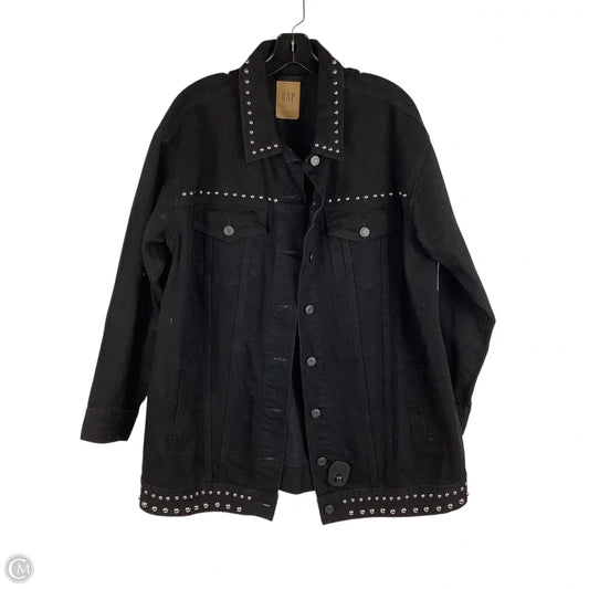 Jacket Denim By Gap In Black Denim, Size: L