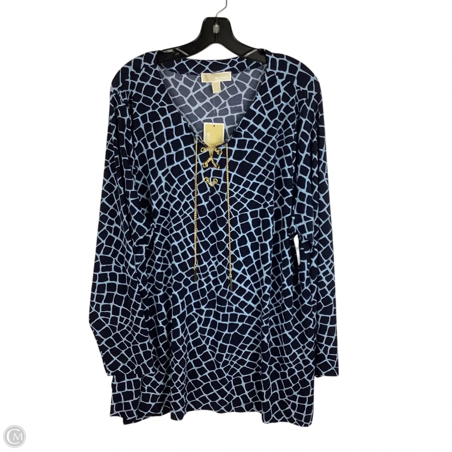 Top Long Sleeve By Michael By Michael Kors In Navy, Size: 3x