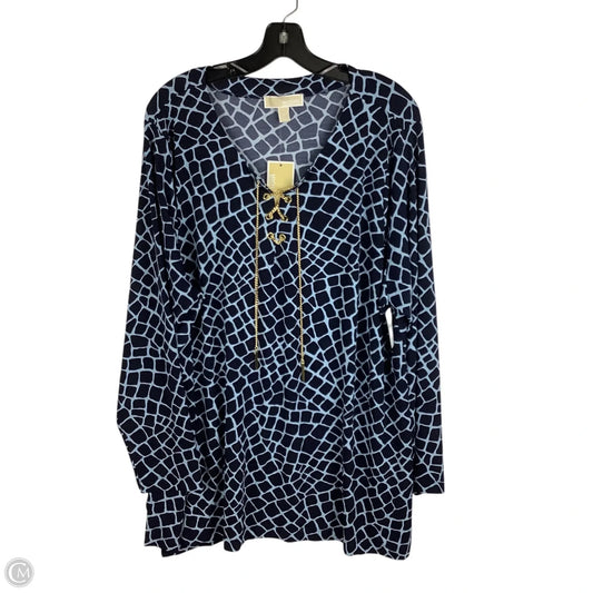 Top Long Sleeve By Michael By Michael Kors In Navy, Size: 3x
