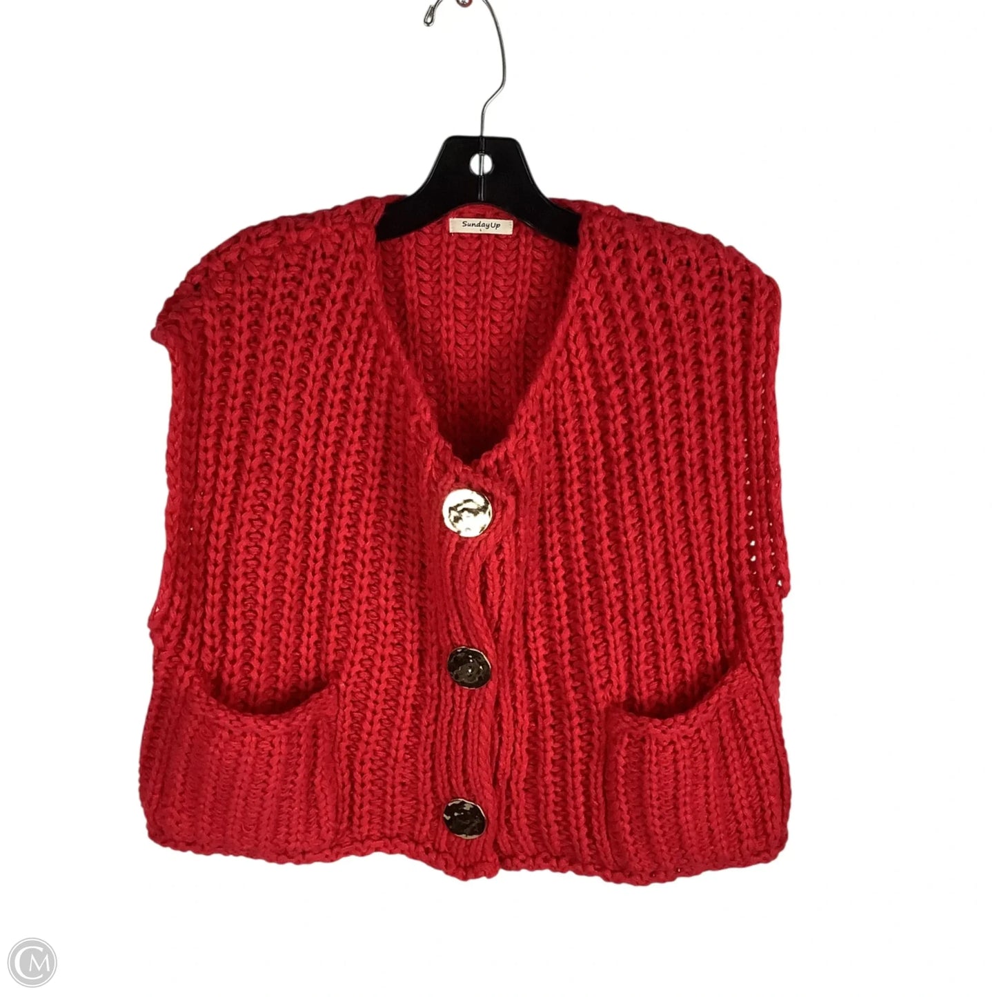 Sweater Cardigan By Sunday Up In Red, Size: L