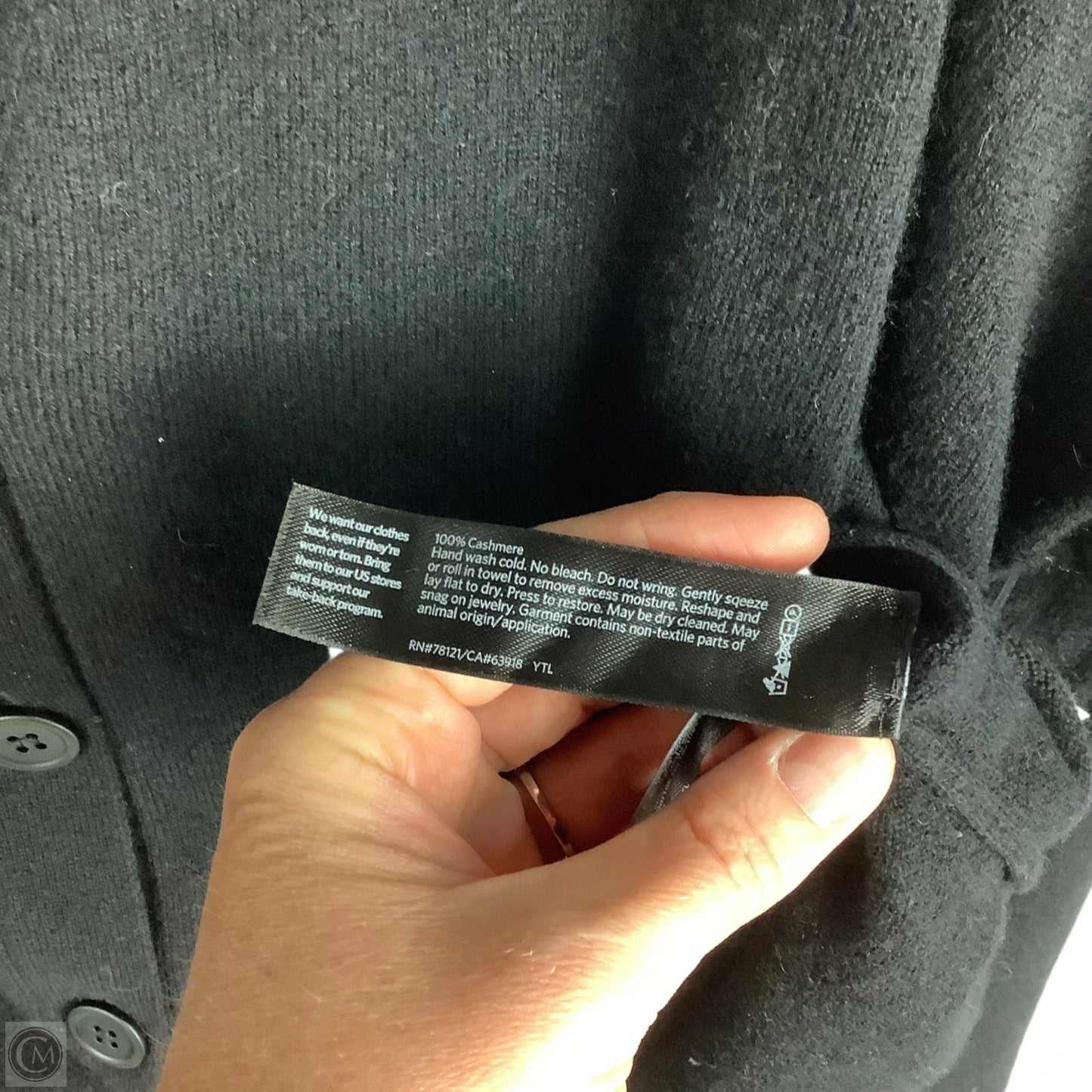 Cardigan By Eileen Fisher In Black, Size: Xl