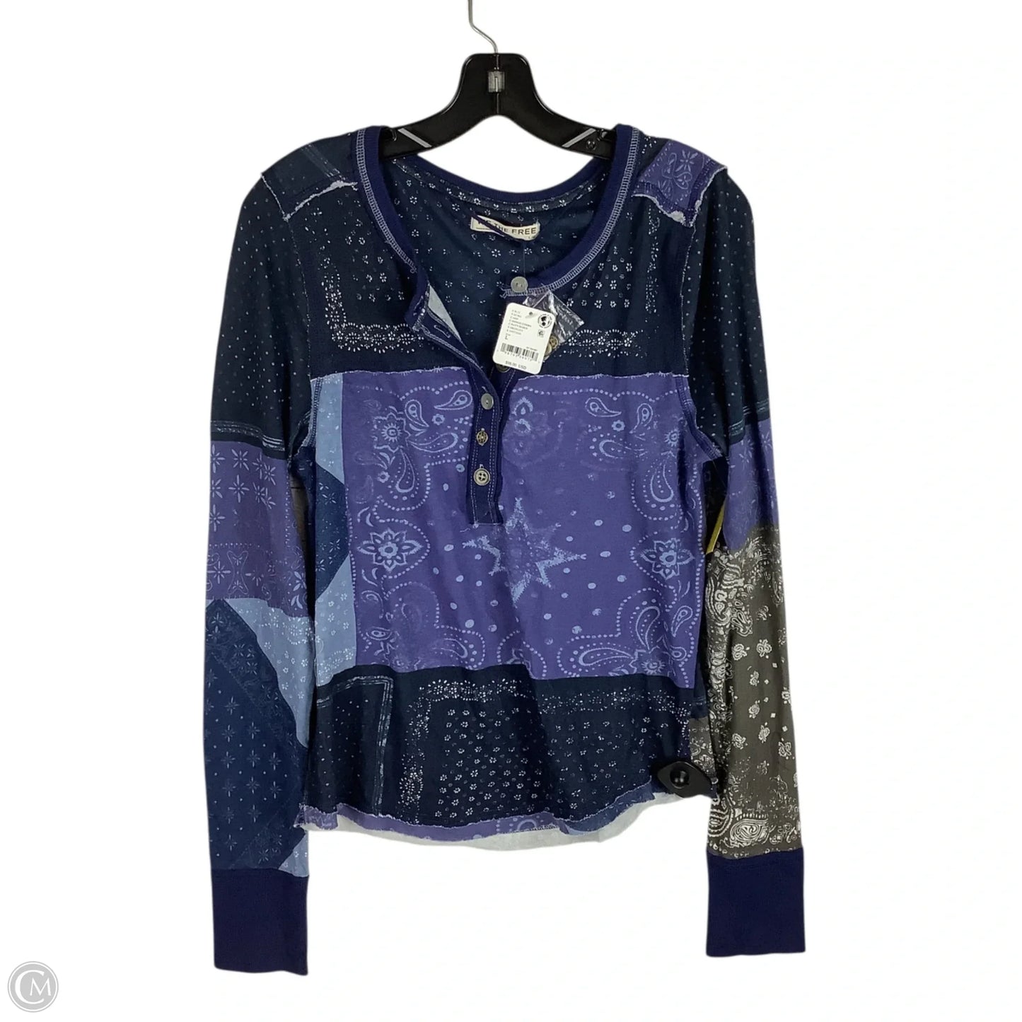 Top Long Sleeve By We The Free In Navy, Size: L