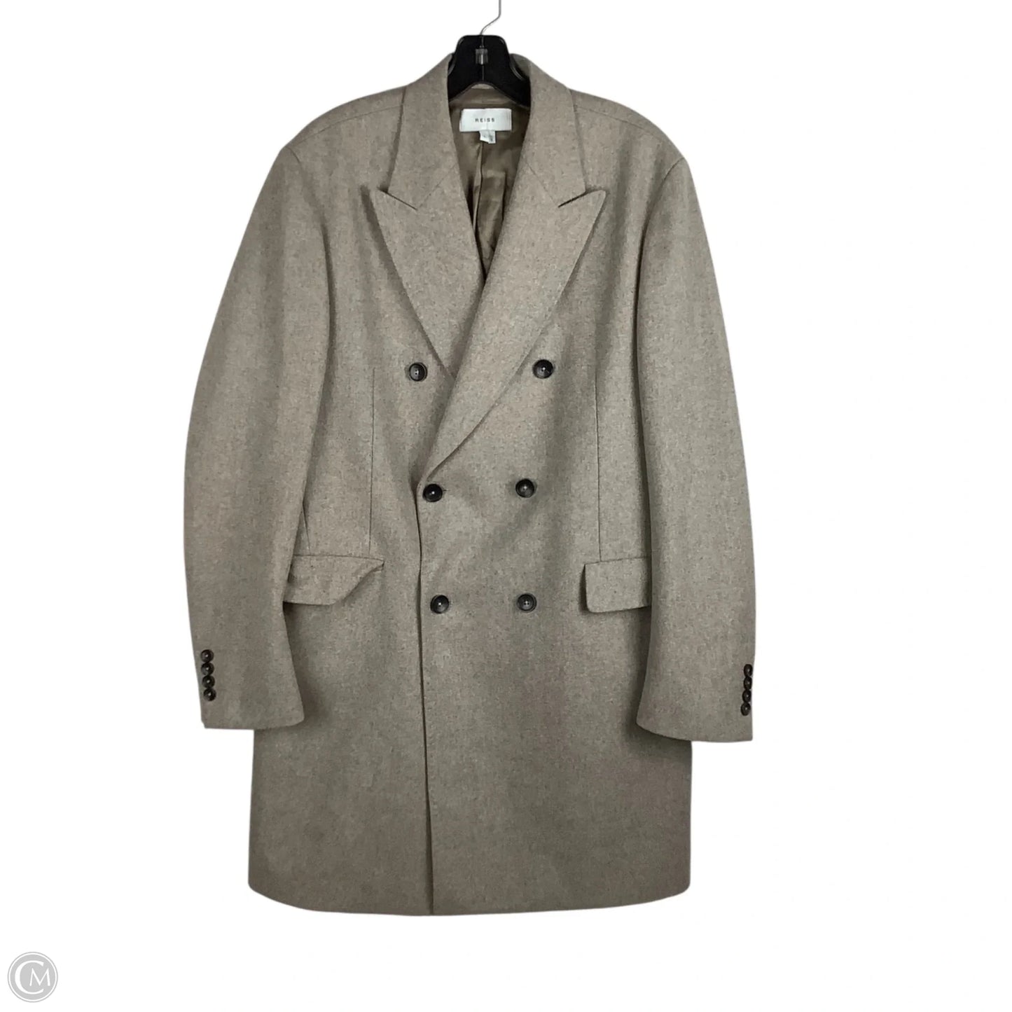 Coat Peacoat By Reiss In Taupe, Size: L